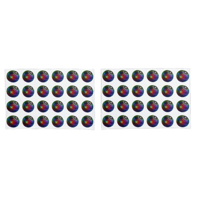Tie Dyed Lawn Bowls, Capas Travesseiros (Frente - conjunto)