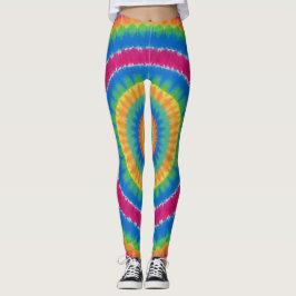 Tie-dyed, vibrant colored, leggings