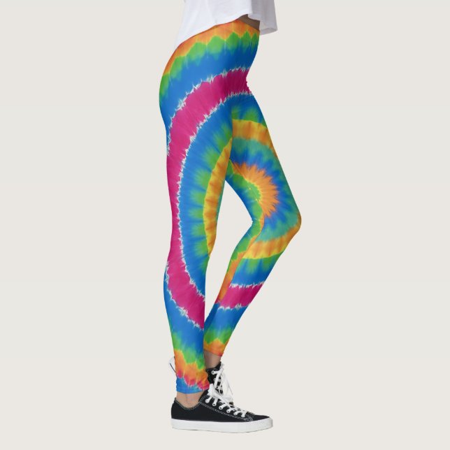 Tie-dyed, vibrant colored, leggings (Direita)