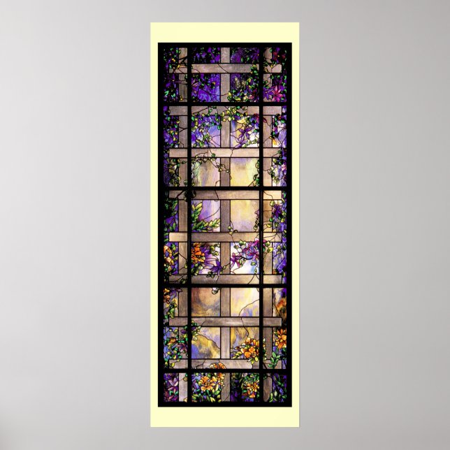 Tiffany Vinhas De Vidro Estampadas Impressão (Frente)