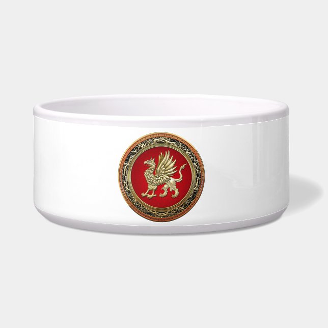 Tigela [200] Dourado Griffin sagrado (Frente)