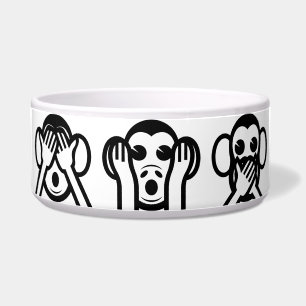 Tigela 3 Macacos Sábios Emoji