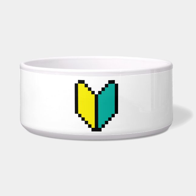 Tigela 8 Bit Pixel Wakaba / Marca de Iniciante (Frente)