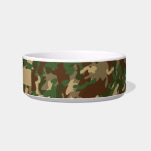 Tigela A bacia do cão da camuflagem personalizada
