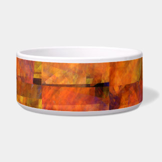 Tigela A Muralha Abstrato Art Dog Bowl