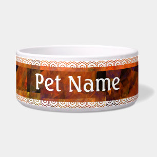 Tigela A Muralha Abstrato Art Dog Bowl