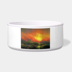 Tigela A Nona Onda (Mar Tempestuoso com Pôr do Sol Vermel