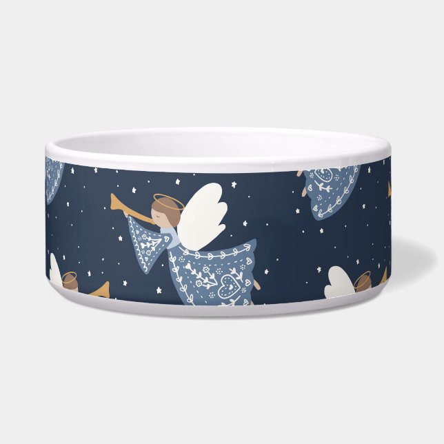 Tigela A Paz do Anjo do Natal no Feriado da Terra (Frente)