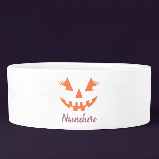 Tigela Abóbora de Halloween Personalizada Feminina Jack O (Criador carregado)
