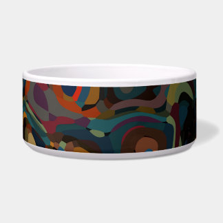 Tigela abstrato de espiral colorido Pet Bowl