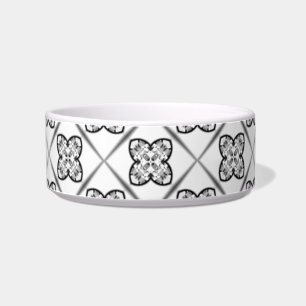 Tigela Abstrato Diamond Impressão Cat ou Dog Pet Bowl