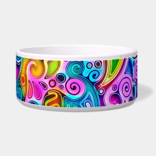 Tigela Abstrato forma a arte 9 muito colorida