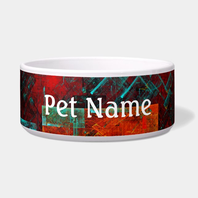 Tigela Abstrato Moderno Padrão Artístico Legal Colorido (Frente)