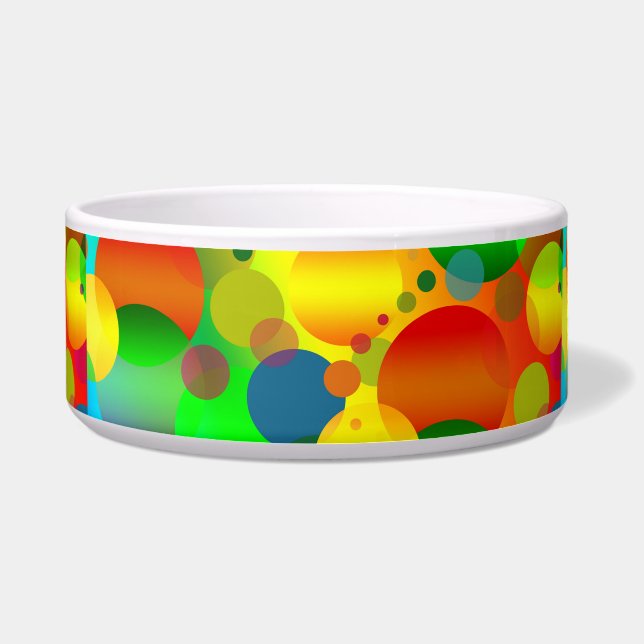Tigela Abstrato Multicolor Círculos Design -23089 (Frente)