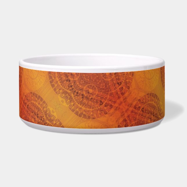 Tigela Aceitação | Medalhões Amarelo Vermelho Laranja (Frente)