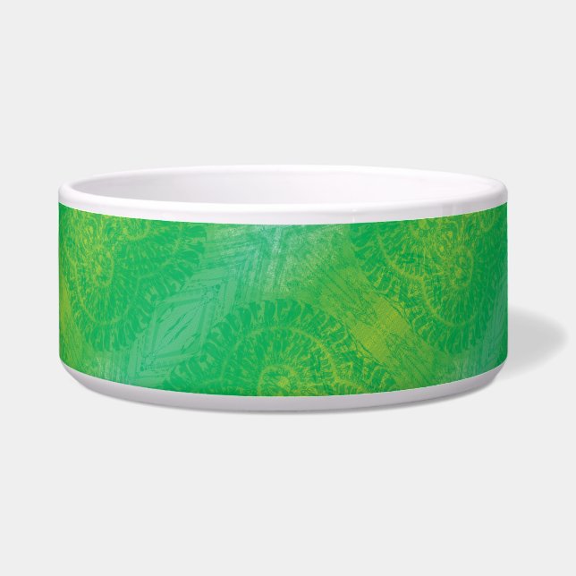 Tigela Aceitação | Medalhões de Boho Azul Amarelo (Frente)