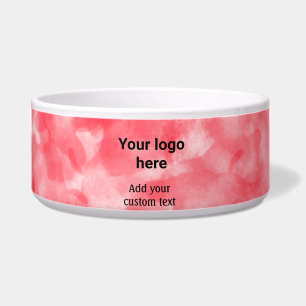 Tigela Adicione seu logotipo texto personalizado aquarela
