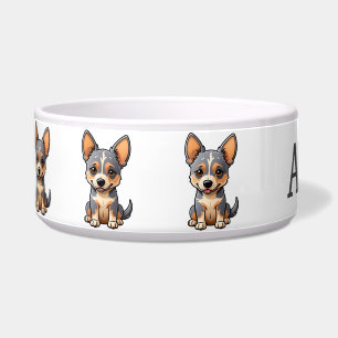 Tigela Adorável Cão de Gado Australiano Personalizado