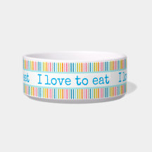 Adoro Comer Rainbow Stripes Colorida Pet Bowl