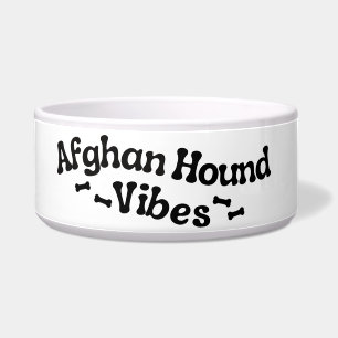 Tigela Afghan Hound Vibes Cerâmica Dog Bowl