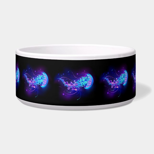 Tigela Água-viva brilhante a cores (Frente)