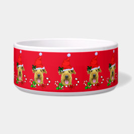 Tigela Airedale Terrier Natal