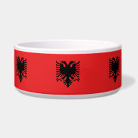 Albânia Flag Pet Bowl