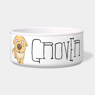 Tigela Alimento para cães personalizado bonito do nome d