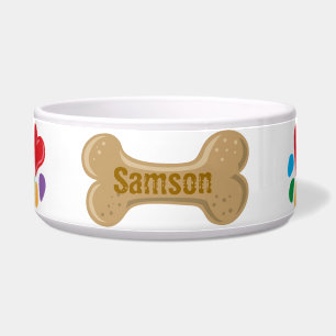 Tigela Amante de os animais_Coração - Pata personalizada 