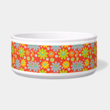amantes de flores Pet Bowl cerâmico