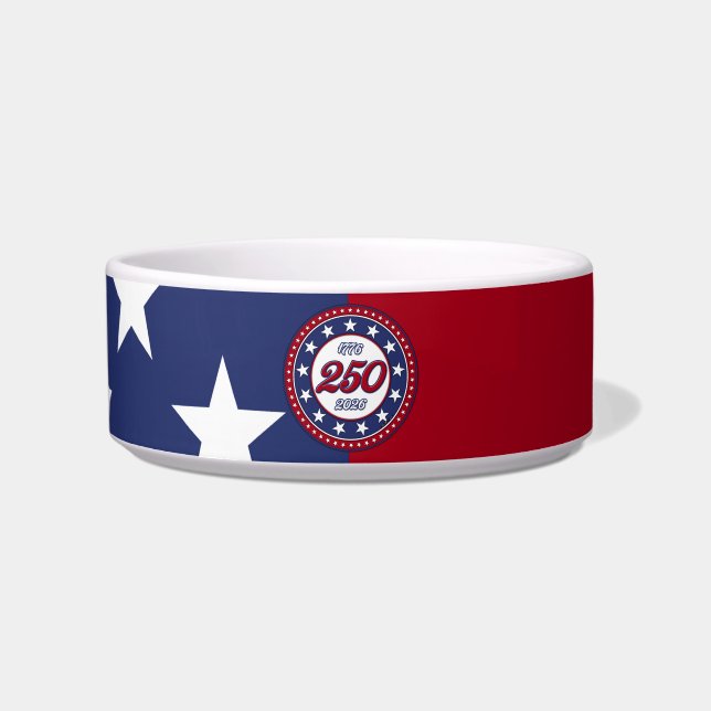 Tigela America’s 250th Birthday With USA Flag (Frente)