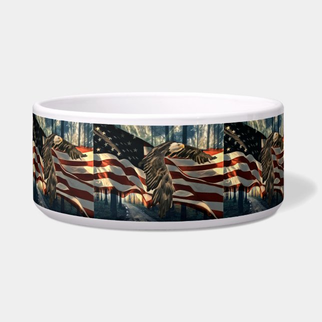 Tigela American Flag Bald Eagle (Frente)