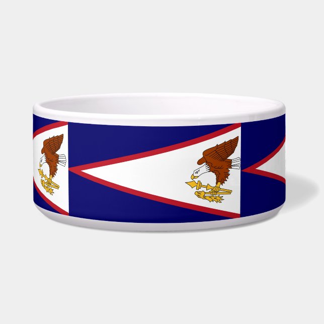 Tigela American Samoa Flag Pet Bowl (Frente)
