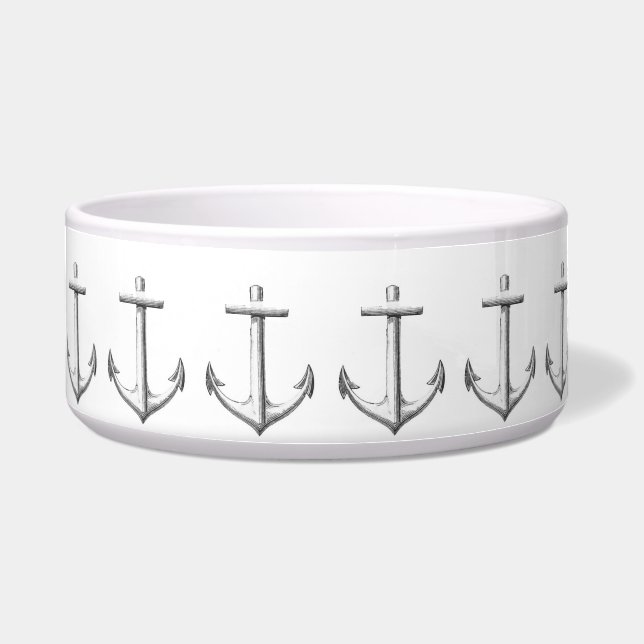 Tigela Anchors Cerâmica Pet Bowl (Frente)