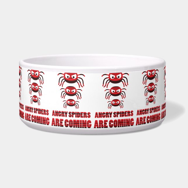 Tigela Angry spiders are coming T-Shirt (Frente)