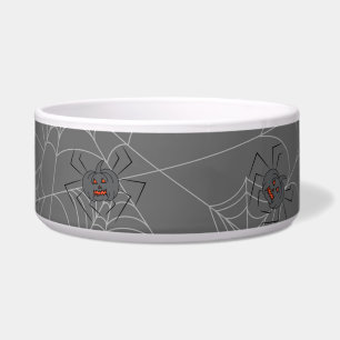 Tigela Aranhas do Dia das Bruxas e abóboras