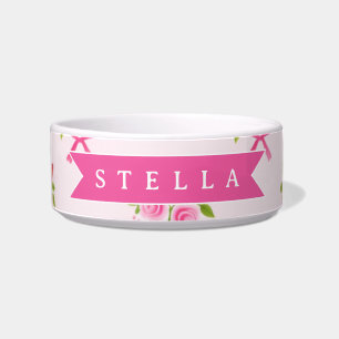 Tigela Arco Floral Feminino Personalizado Rosa Coquette