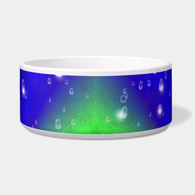 Tigela Arco-íris azul-verde na pele de elefantena leather (Frente)