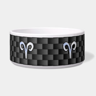 Tigela Aries Símbolo Zodíaco Decor de Fibra de Carbono Pr