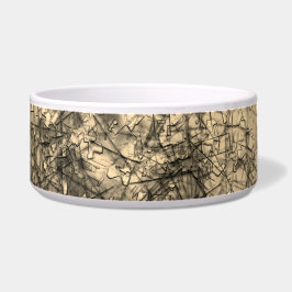 Tigela Arranhe arranhões em um khaki ligeiramente visto