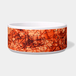 Tigela Arranhões em arranhões num coral ligeiramente vist