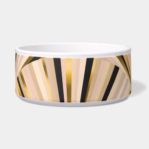 Tigela Art Deco Scales: Glamor geométrico do Ouro