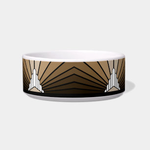 Tigela Art deco sun em bronzeado
