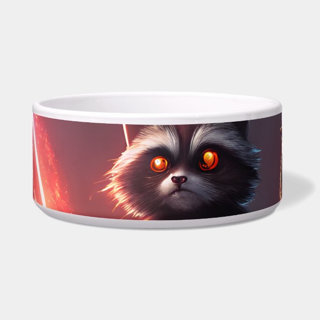 Tigela Arte de Animais de Batalha na Floresta Mística (Frente)