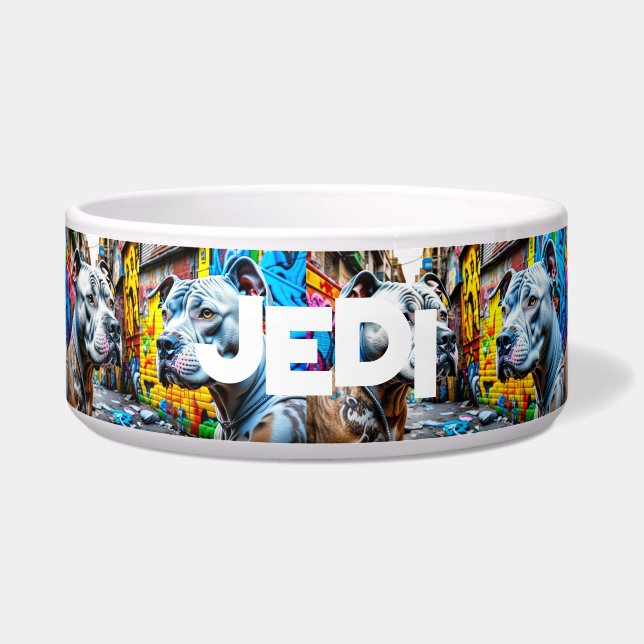 Tigela Arte de Rua Grafite Cidade Urban Pitbull Personali (Frente)