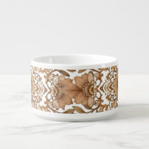 Arte de Tons Castanhos Florais de Mandala Intricad