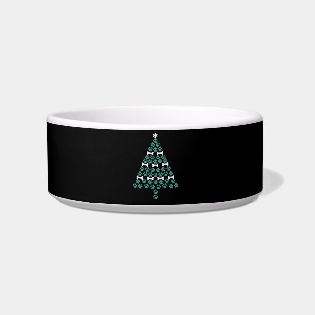 Tigela Árvore de Natal Pata de Cachorro Presente de Natal (Frente)