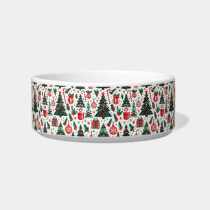 Tigela Árvore de Natal, presentes, cana doce