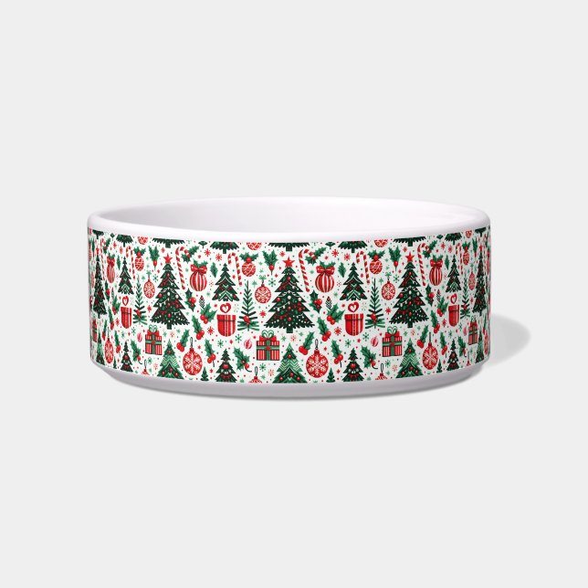 Tigela Árvore de Natal, presentes, cana doce (Frente)