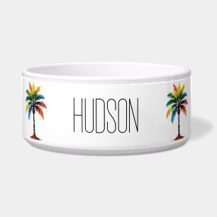 Tigela Árvore de Palmeira Tropical Colorida Personalizada